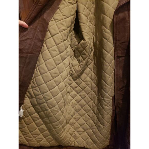 Laurence Roy Sheepskin Leather Coat Mens Jacket Vintage Brown 3/4 - Picture 4 of 4